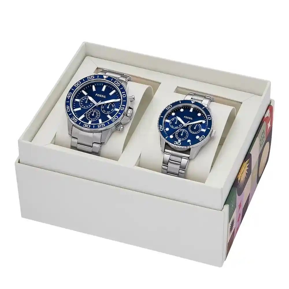 Fossil Bannon Stainless Steel Couple Set Watches - BQ2828SET - Image 3