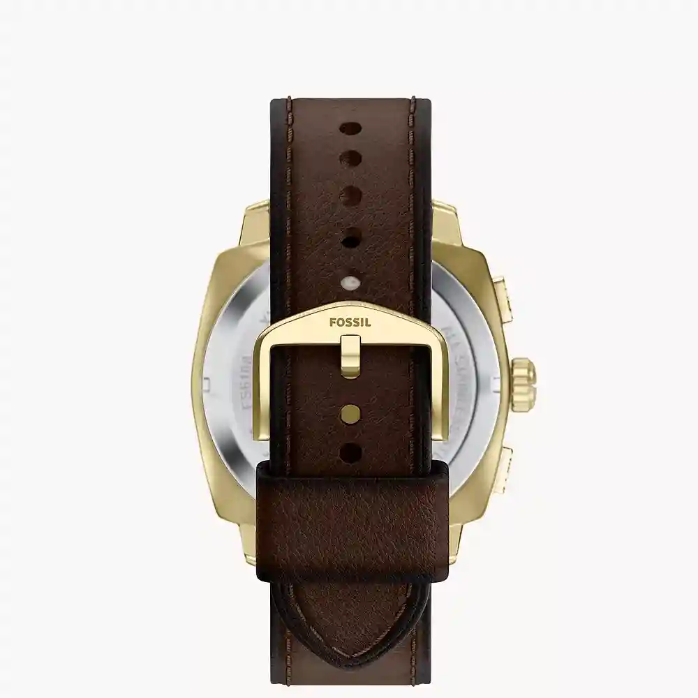 Fossil Machine 44mm Chronograph Brown Leather Watch - FS6188 - Image 2