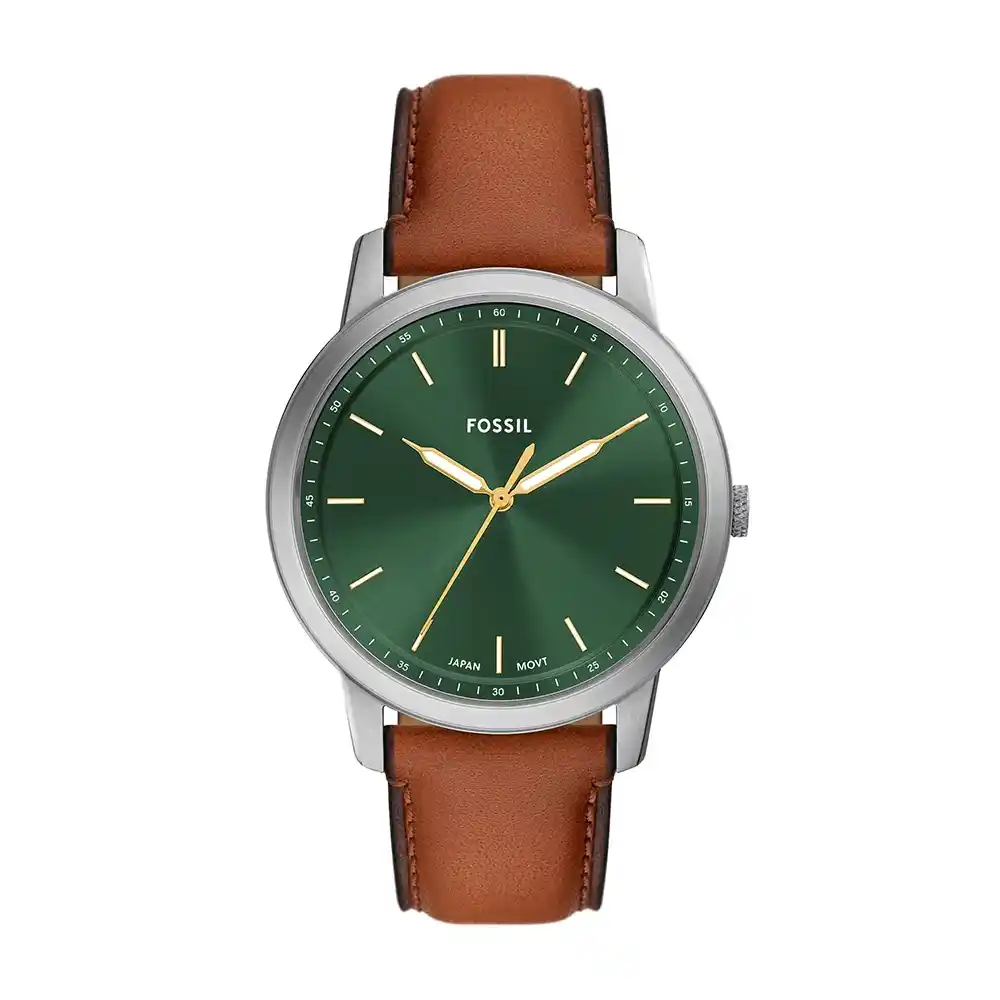 Fossil Minimalist Three-Hand Brown Leather Watch - FS6094