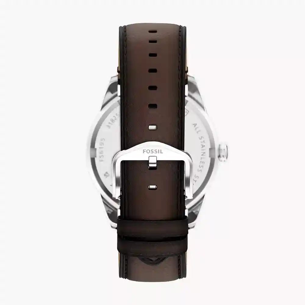 Fossil Pearson 42 mm Multifunction Brown Leather Watch - FS6195 - Image 2