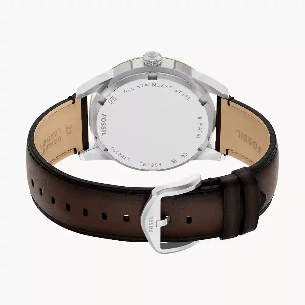 Fossil Pearson 42 mm Multifunction Brown Leather Watch - FS6195 - Image 4