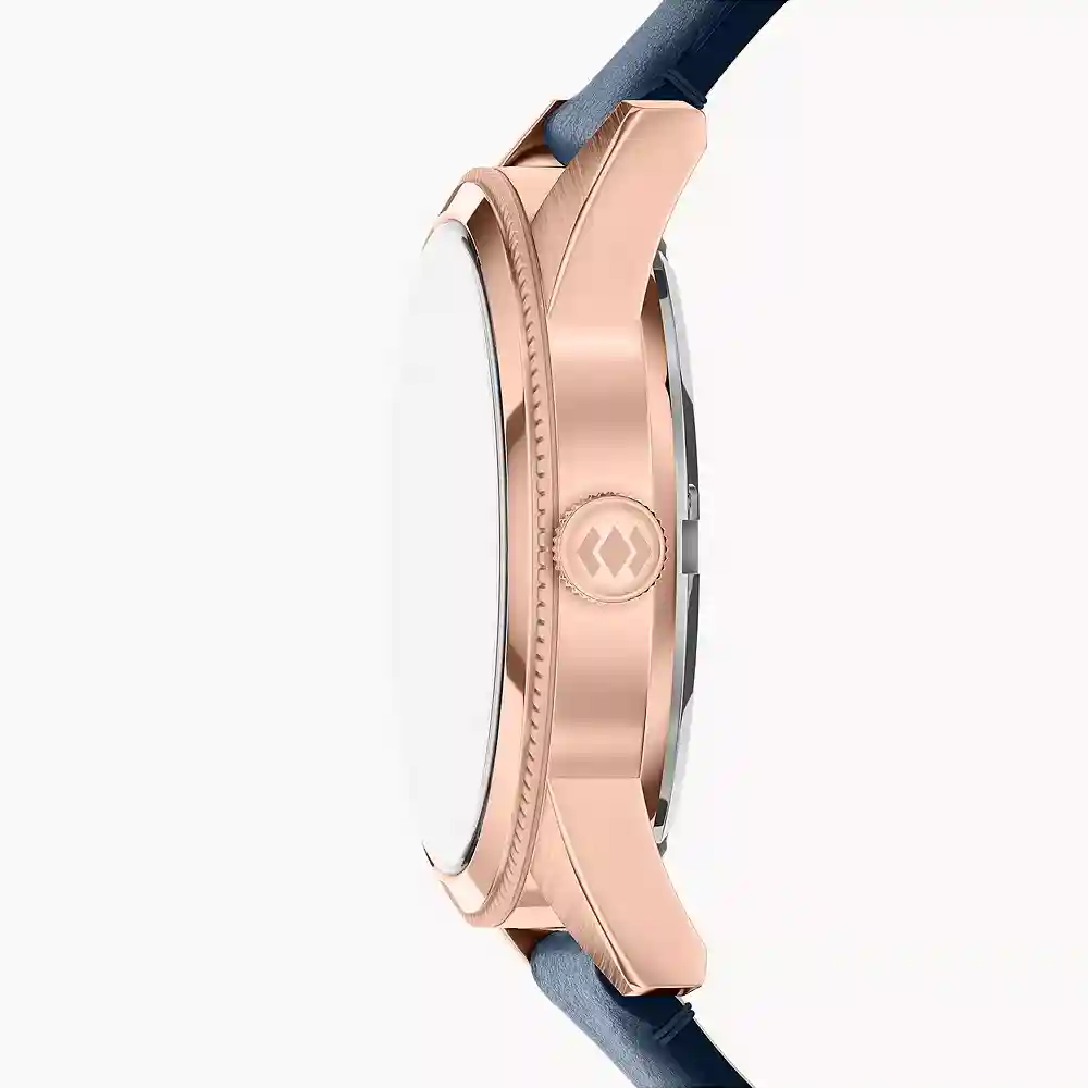 Fossil Pearson 42 mm Multifunction Navy Leather Watch - FS6196 - Image 3