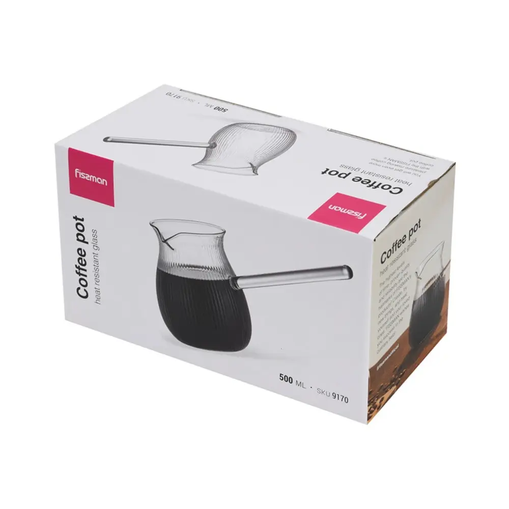 Fissman Coffee Pot 500 ml Heat-Resistant Glass Clear - 9170