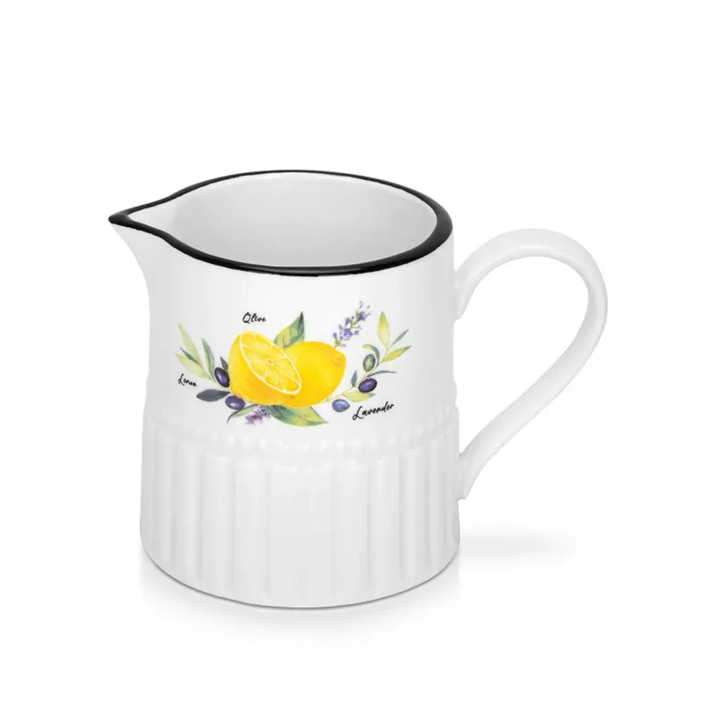 Fissman Creamer Pitcher Lemon Provence Porcelain 250 ml Multicolor - 13615