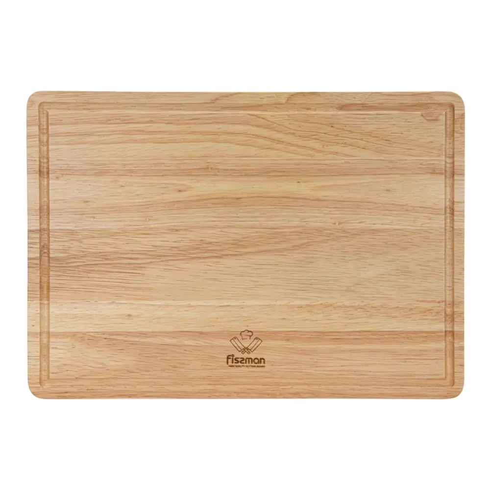 Fissman Cutting Board Rubber Wood 38x27x1.5 cm - 8077