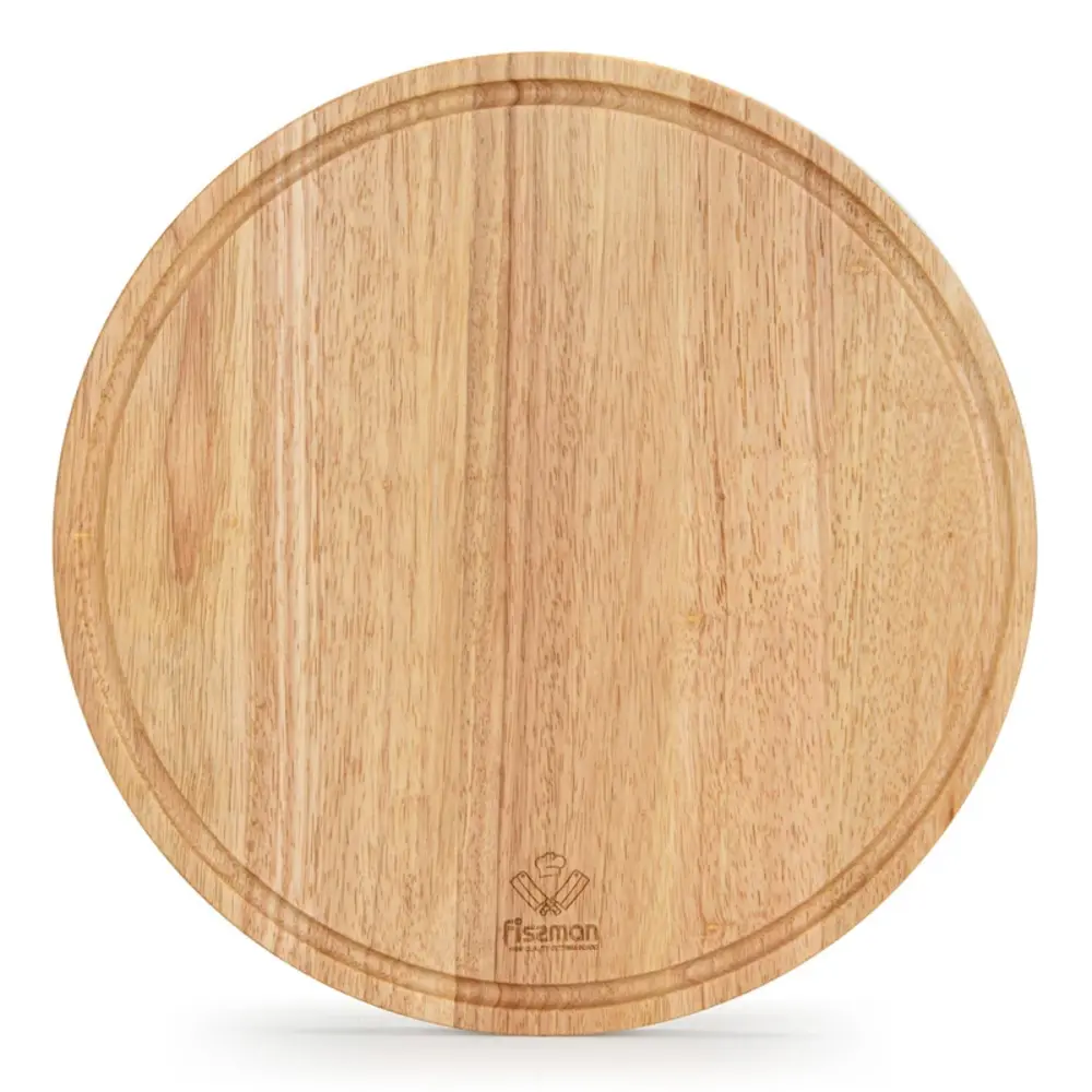 Fissman Cutting Board Rubber Wood Round 35 cm - 8068