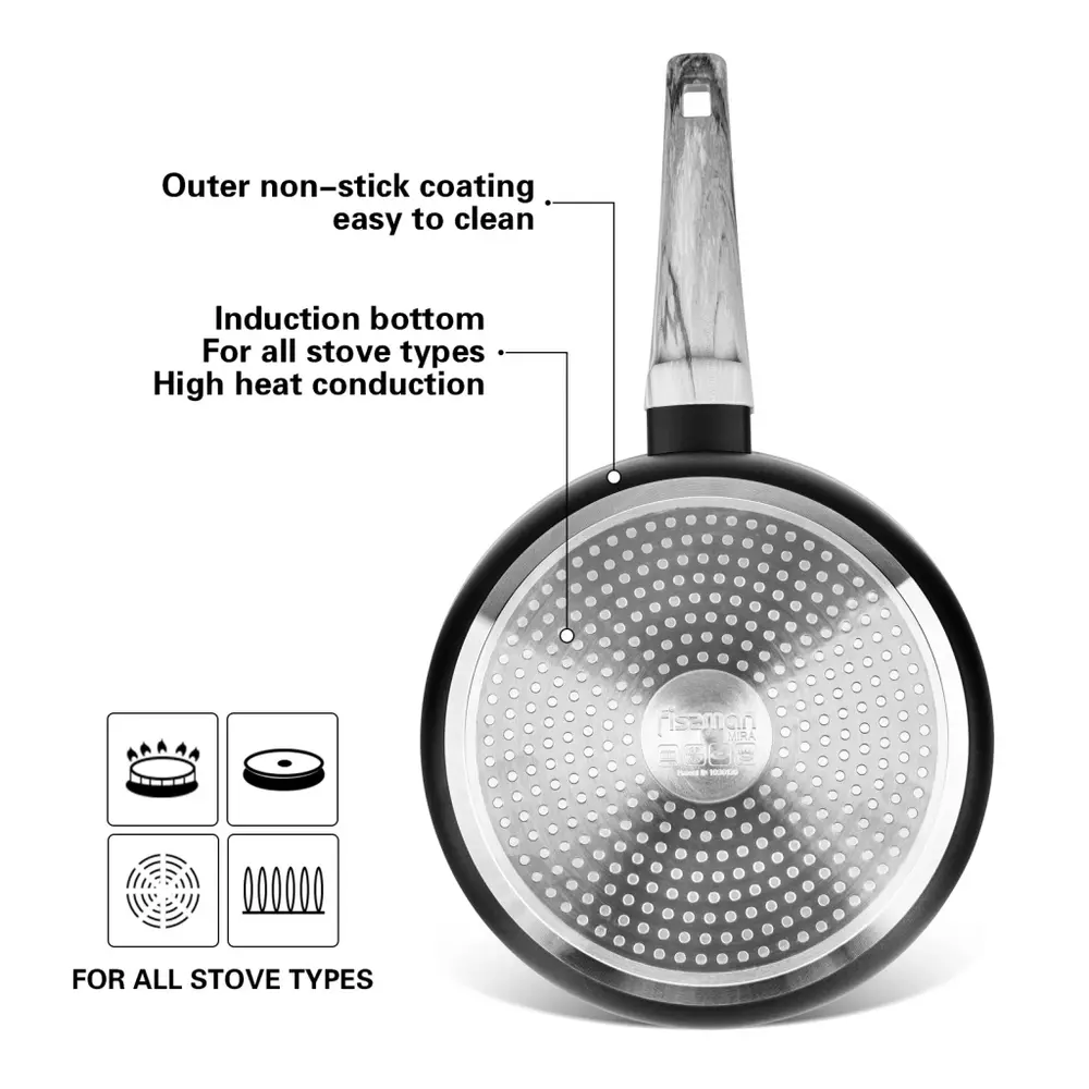 Fissman Deep Frying Pan Mira 28cm Aluminum with IlagProfessional Non-Stick - 14971