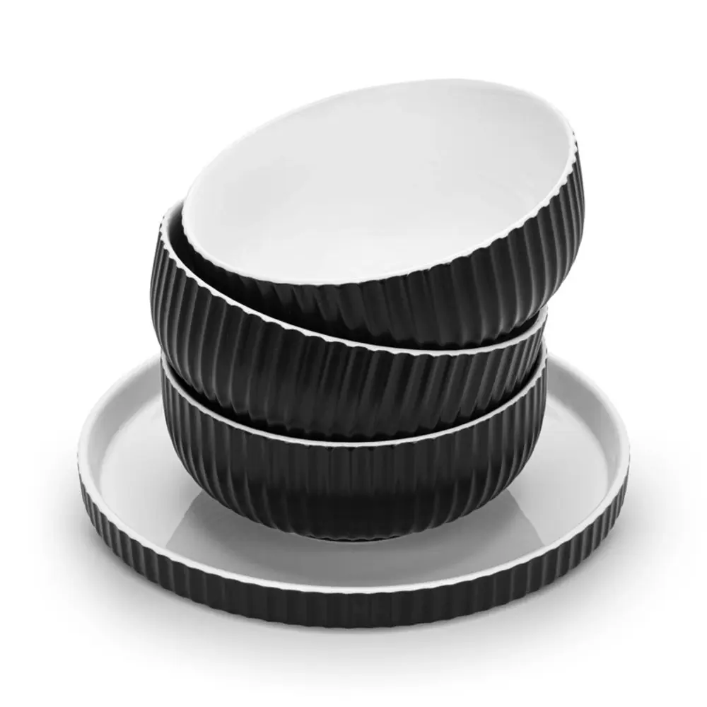 Fissman Dinnerware Set Onyx 12-Piece Porcelain Tableware - 10028