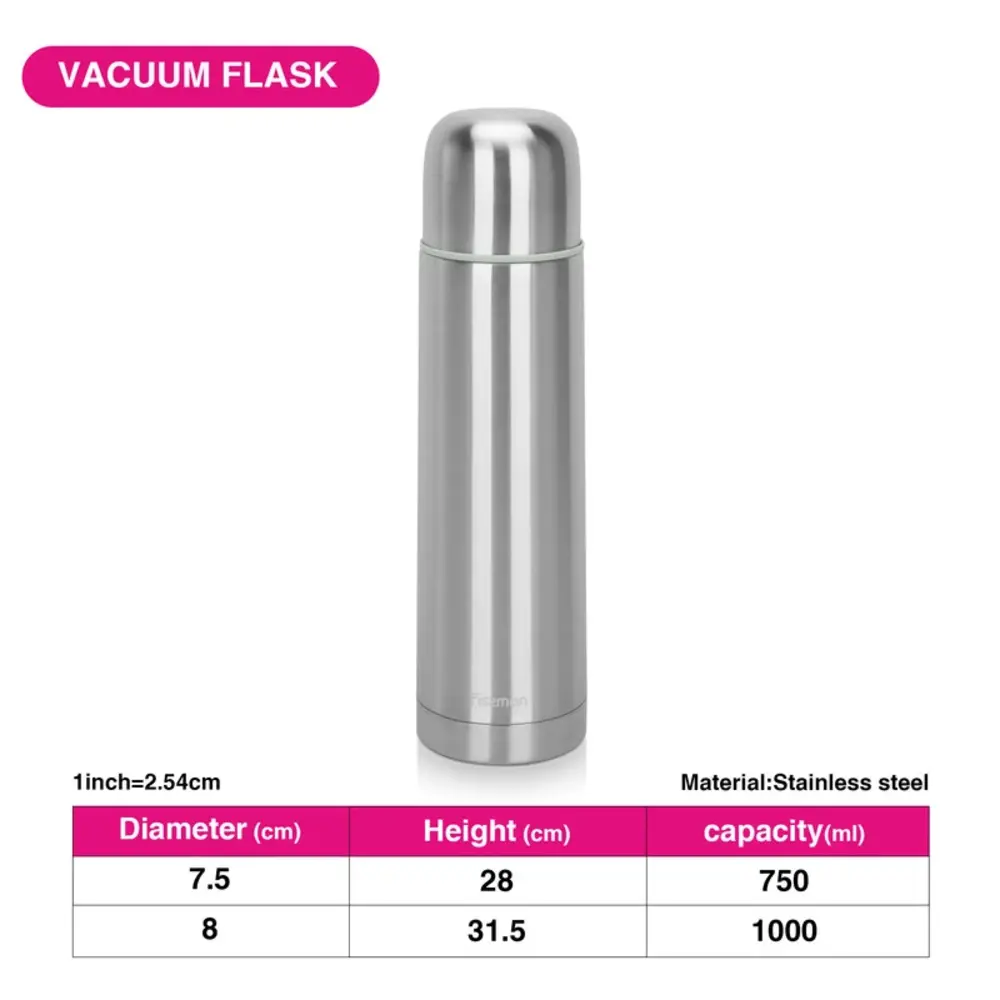 Fissman Flask Double-Wall Vacuum 750 ml Stainless Steel, Silver - 19622 - Image 5