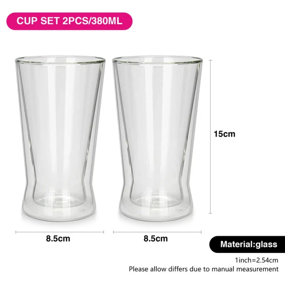 Fissman Glass Double Wall 380 ml Borosilicate 2-Piece Set - 16494 - Image 4