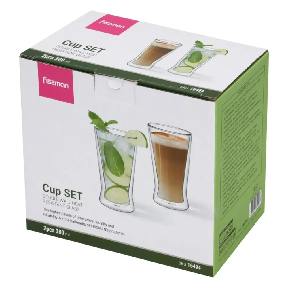 Fissman Glass Double Wall 380 ml Borosilicate 2-Piece Set - 16494 - Image 7