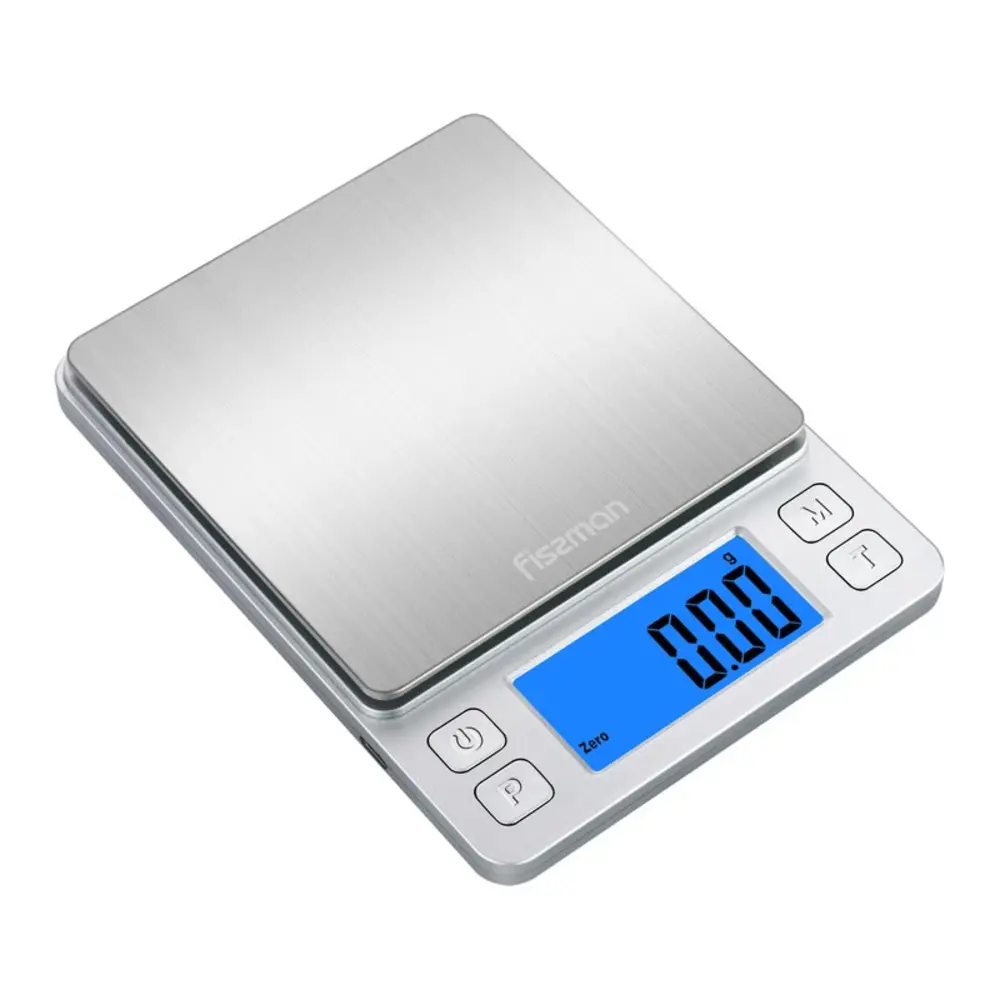 Fissman Kitchen Scale Electronic Kitchen Scale with Two Trays 14 x 10.5 x 1.7cm - 10321