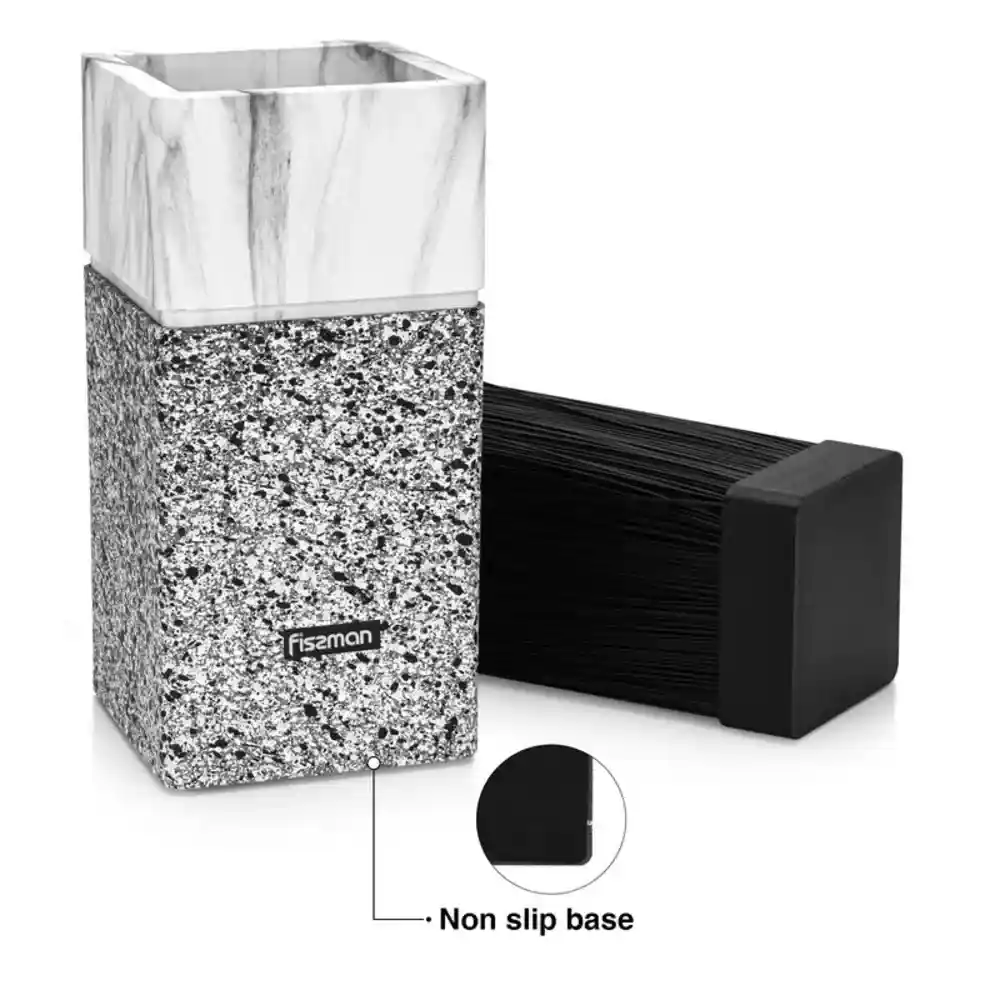 Fissman Knife Organizer Marble Plastic 11x11x22.8 cm - 12875 - Image 3