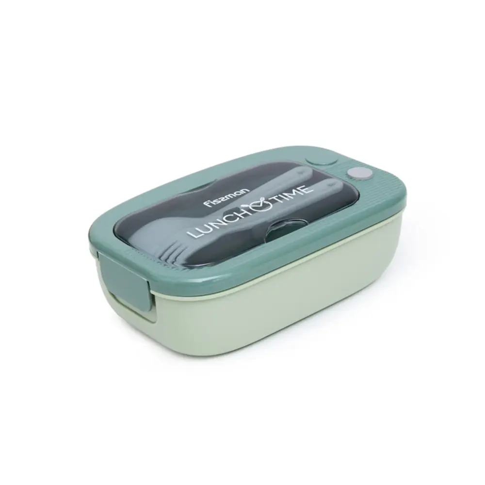 Fissman Lunch Container 1000 ml 2-Compartment Green Plastic - 16743 - Image 3