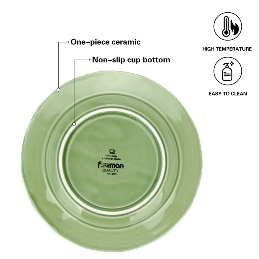 Fissman Plate Ceramic 23 cm Green - 6345 - Image 3