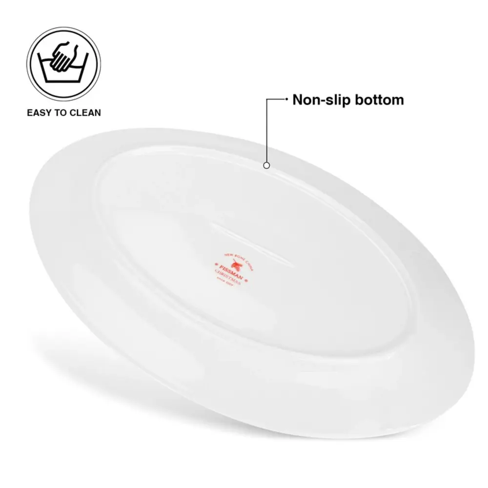 Fissman Plate Christmas Oval New Bone China 35cm - 14014 - Image 2
