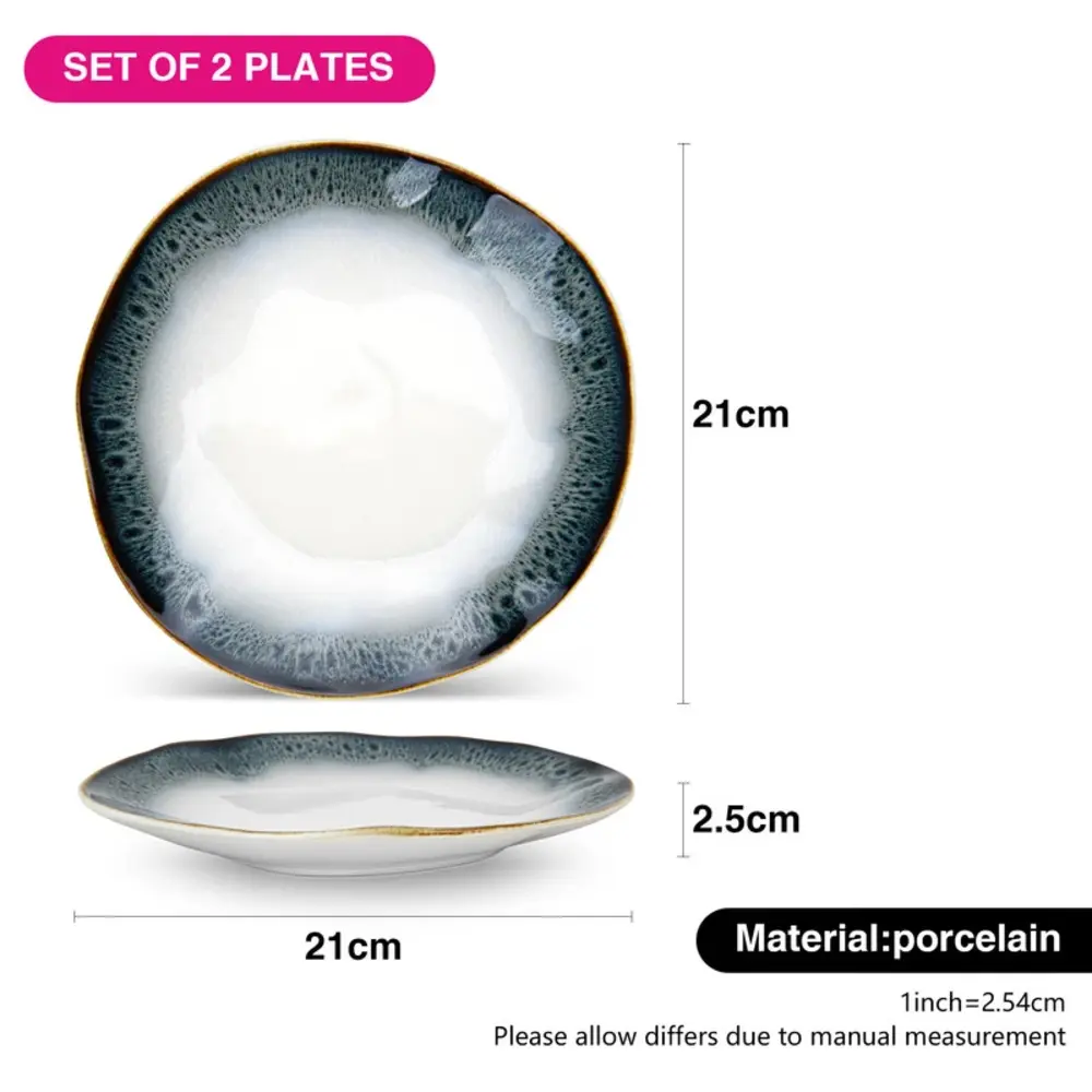 Fissman Plate Galactica Porcelain 21cm Set of 2 Multicolor - 13631 - Image 4