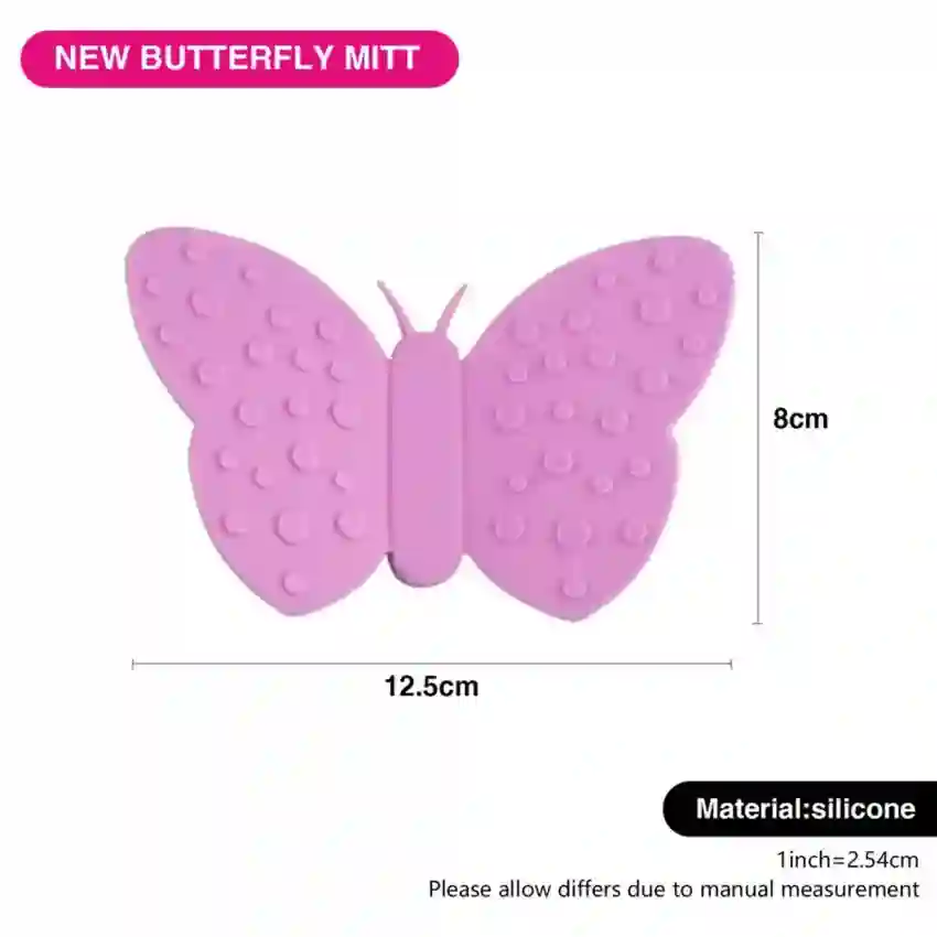 Fissman Pot Holder Butterfly Silicone 11.5x6.5cm Pink 2-piece - 7269-Pink