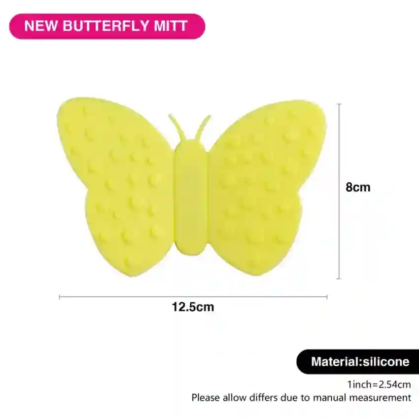 Fissman Pot Holder Set 2-Piece Silicone Butterfly Yellow 11.5x6.5cm - 7269-Yellow