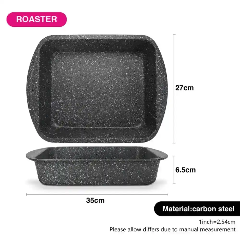 Fissman Roaster Pan Carbon Steel 35cm Black - 5677 - Image 3