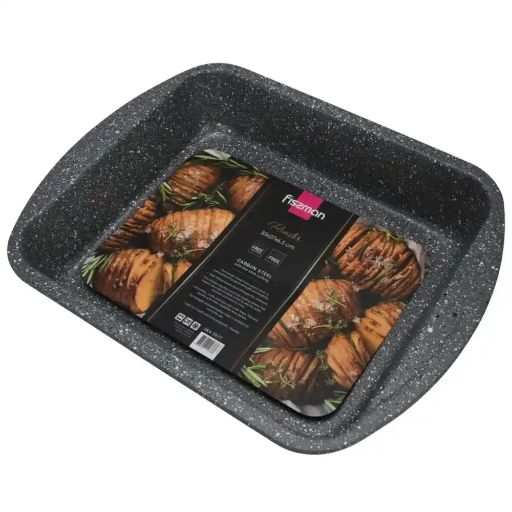 Fissman Roaster Pan Carbon Steel 35cm Black - 5677 - Image 5
