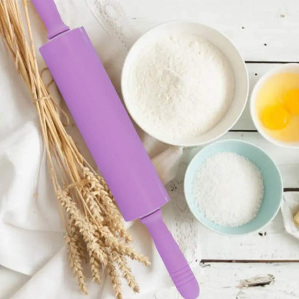 Fissman Rolling Pin Silicone 39.5cm Lilac - 7561 - Image 5