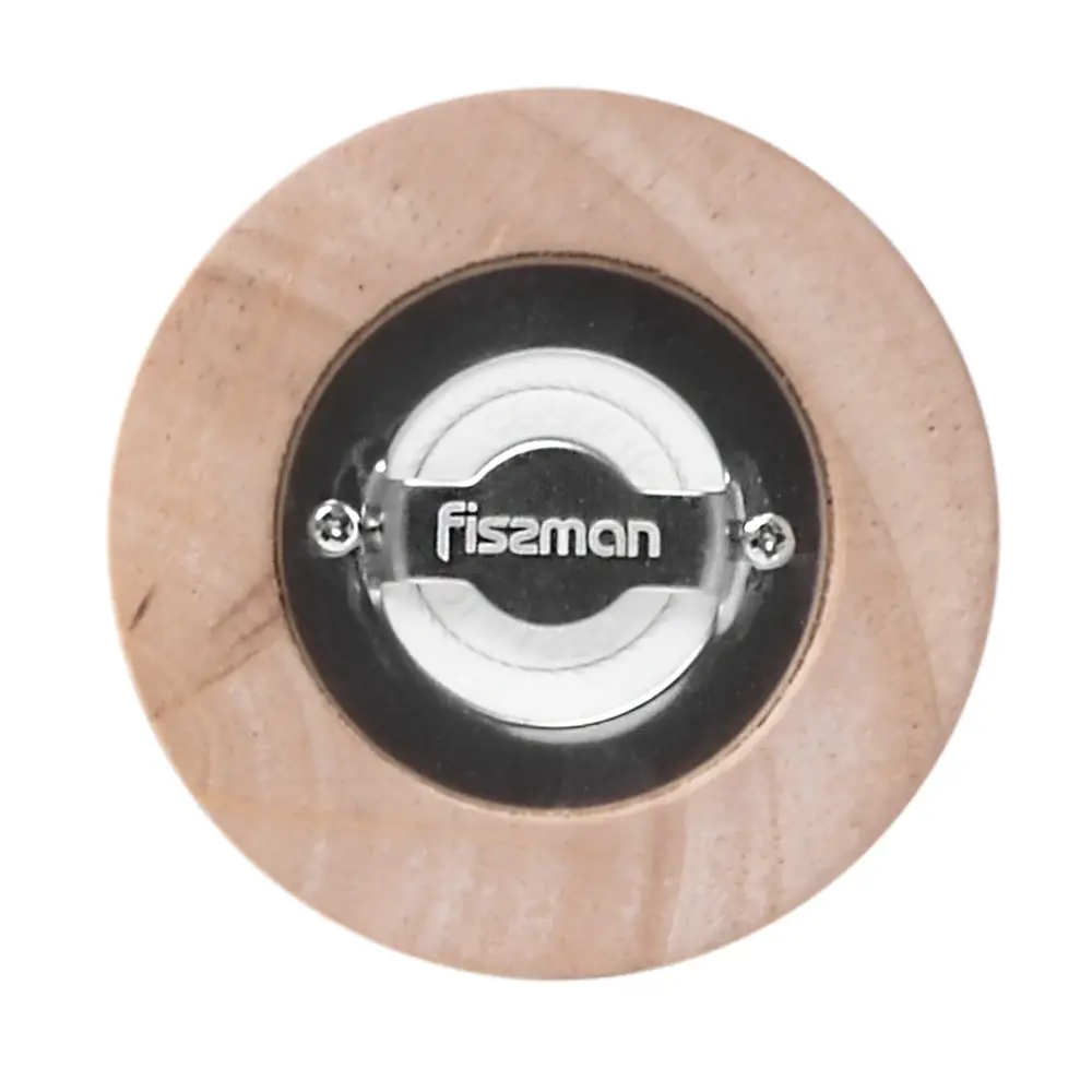 Fissman Salt And Pepper Mill Rook Shape Wood Light Brown 11cm - 8091