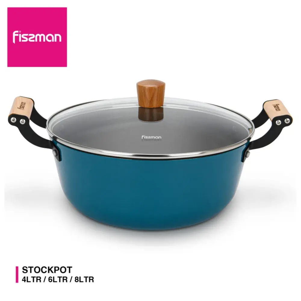 Fissman Stockpot Seagreen Cast Iron 24 cm 4 L Green - 4014 - Image 5