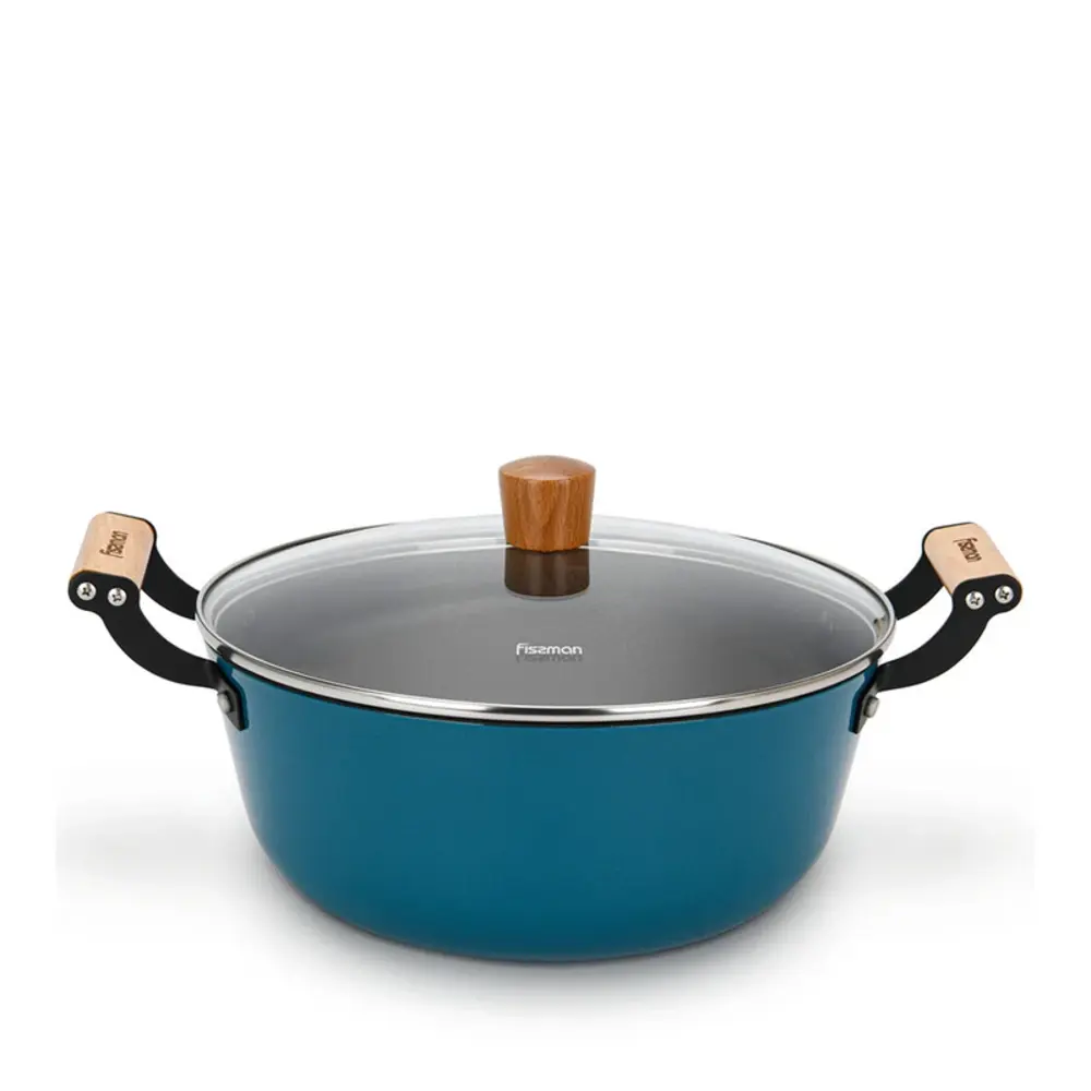 Fissman Stockpot Seagreen Cast Iron 28 cm 6 L Green - 4015