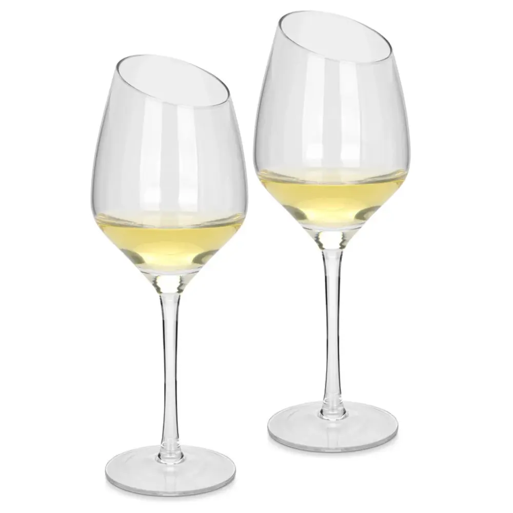 Fissman Wine Glass Diamond-Cut 520 ml Glass, 2-Piece, Clear - 19045