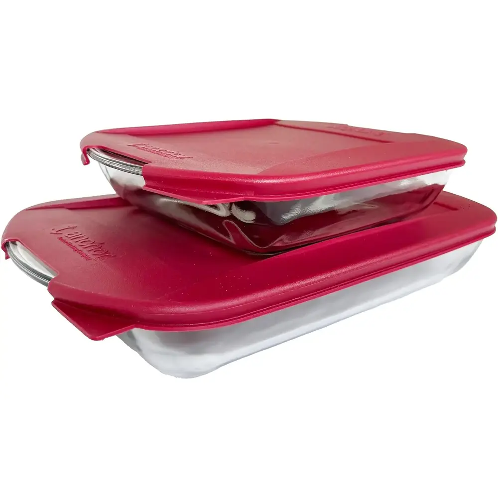 Anchor Hocking 4Pc Essential Bakeware Set With Lids (3 Quart + 2 Quart) - 4014027 - Image 2