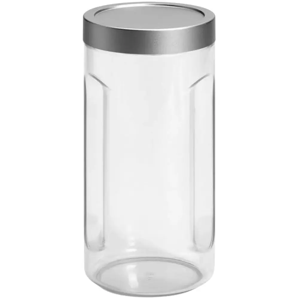 Anchor Hocking Gripper Jar With Secure Lock LID, Clear Stainless Steel 2.3L - 4014017