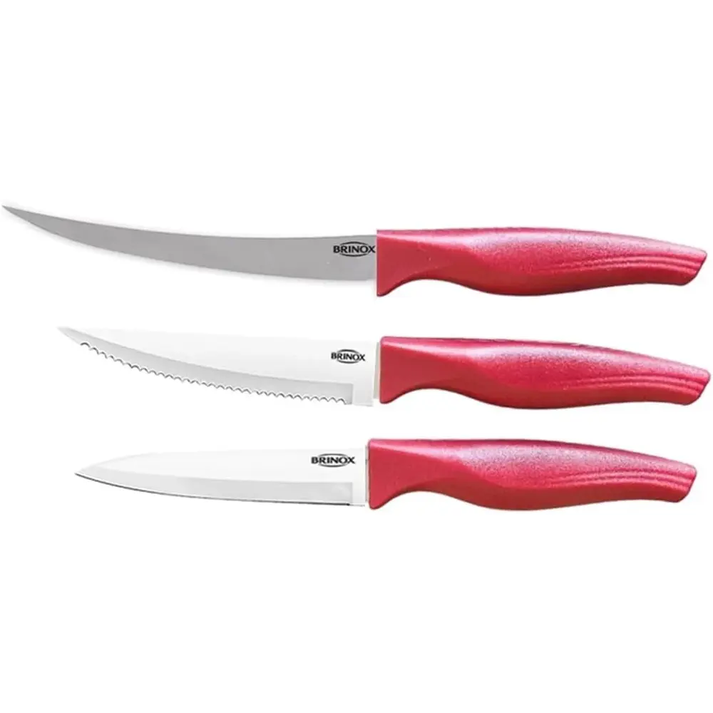 Brinox Cross Knife Set Stainless Steel 3 Pcs - 3060384