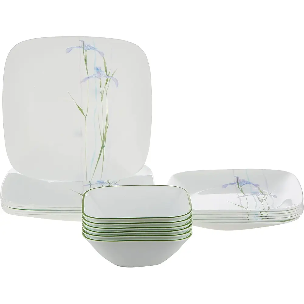 Corelle 1088641 Vitrelle Pure White Dinnerware Set Glass 18 Pack - 4111760 - Image 5