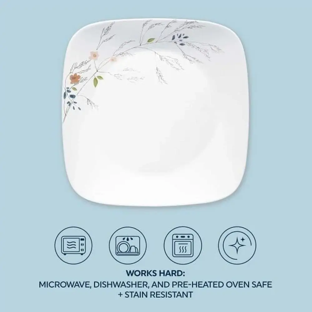 Corelle Adlyn Dinner Set Chip And Break Resistant Tempered Glass 16 Pcs - 4119993 - Image 3