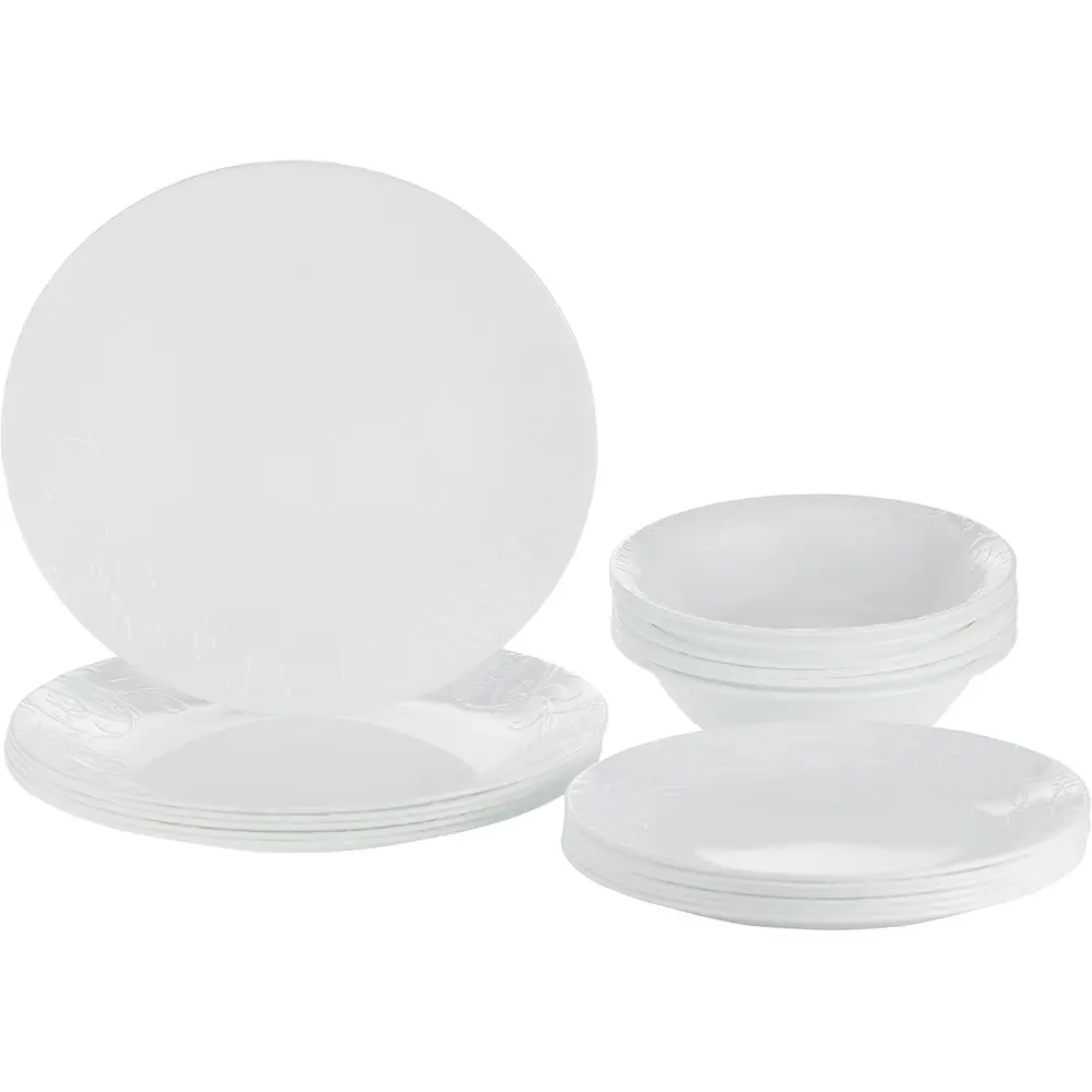 Corelle Bella Faenza Dinnerware Set White Glass 18 Pack - 4116495