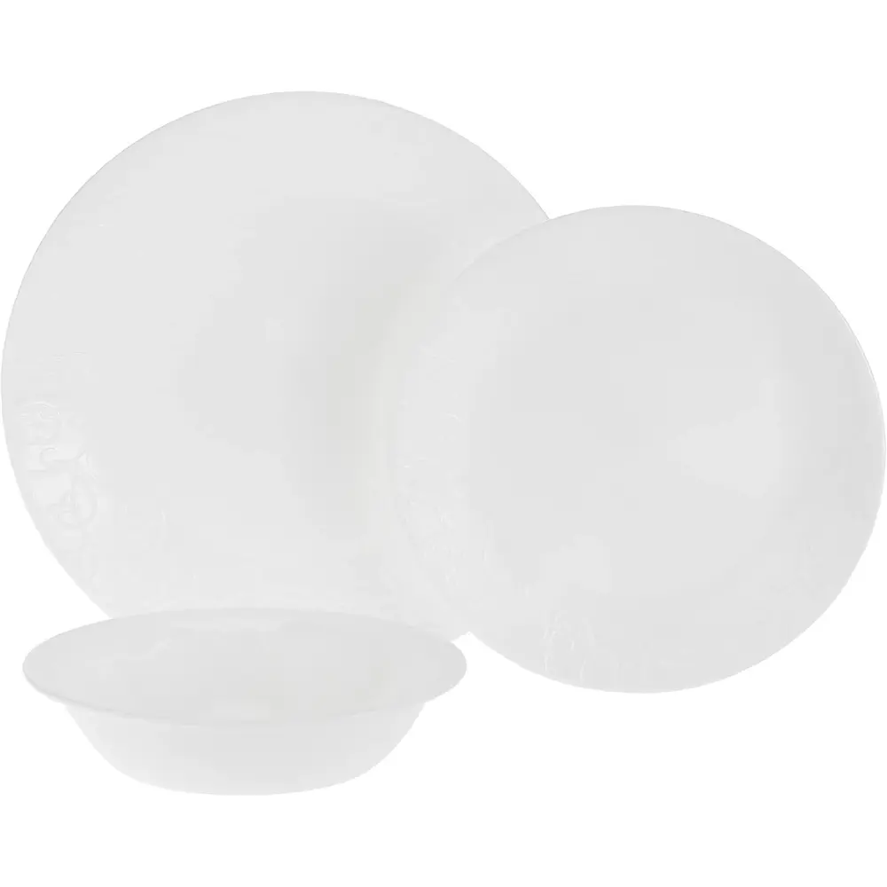 Corelle Bella Faenza Dinnerware Set White Glass 18 Pack - 4116495 - Image 2