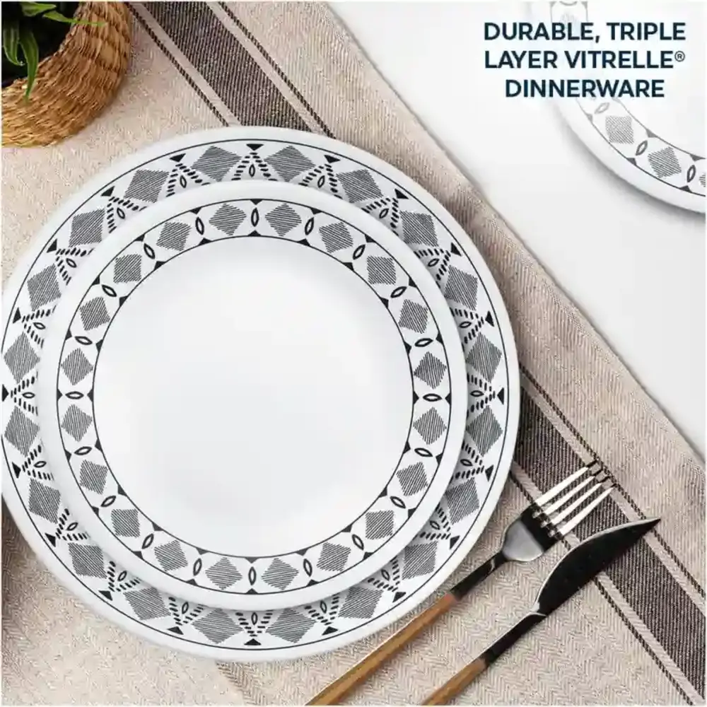Corelle Cusco Dinner Set, Chip And Break Resistant Glass 16 Pcs - 4119991 - Image 4