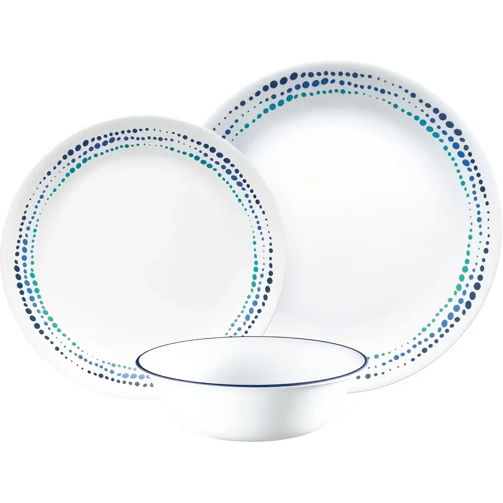 Corelle Vitrelle Dinnerware, Set, Corning White Glass 12 Pcs - 4119976