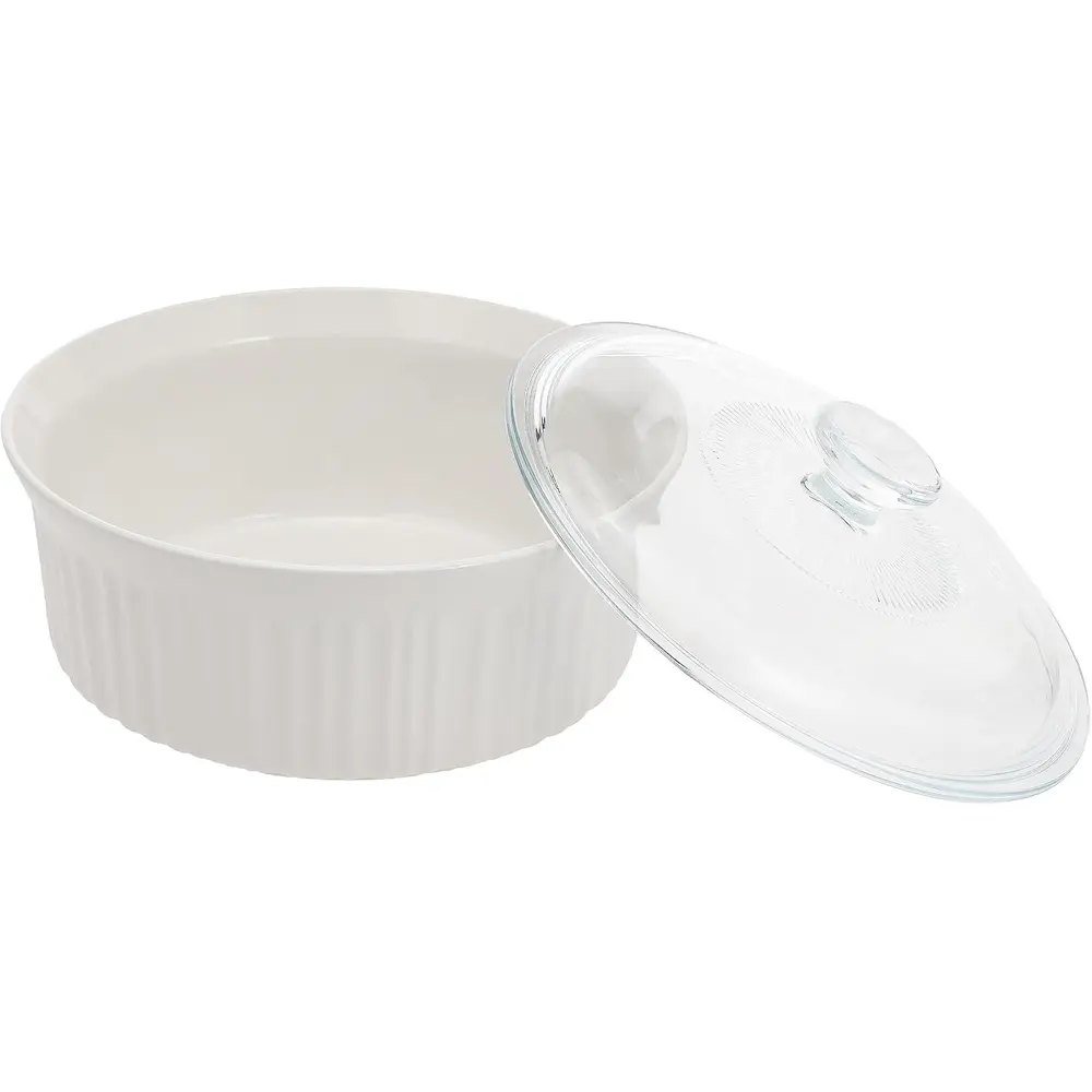 Corningware French White Round Set With Glass LID Covers Plastic 11 Pcs - 4116481 - Image 4