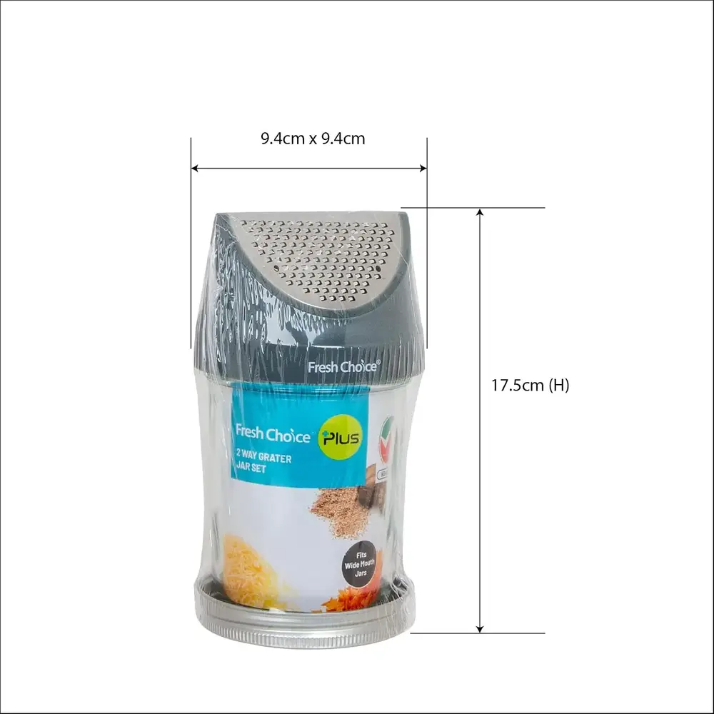 Fresh Choice 2 Way Grater Jar Set Stainless Steel - 3015805 - Image 2