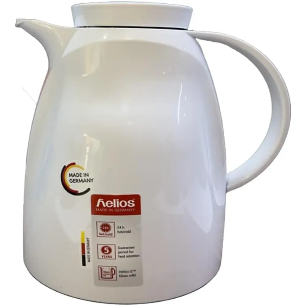 Helios Best Flask , White - Hot Cold Retention - Easy Cleaning - Suitable For Tea And Coffee Stainless Steel 650ml - 3015781