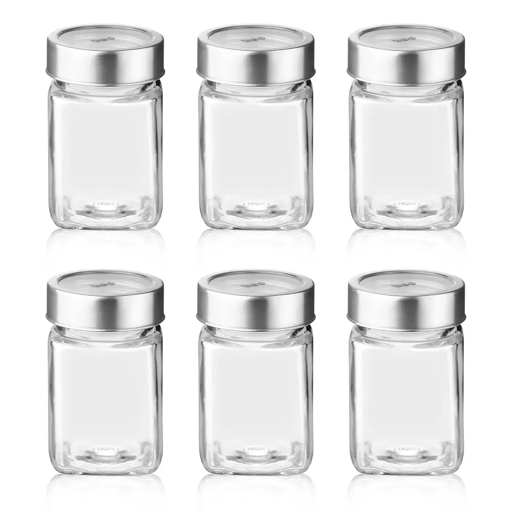 Milton Treo By Cube Storage Jar, Set Of 6, Transparent Glass 310ml - 3015660 - Image 2