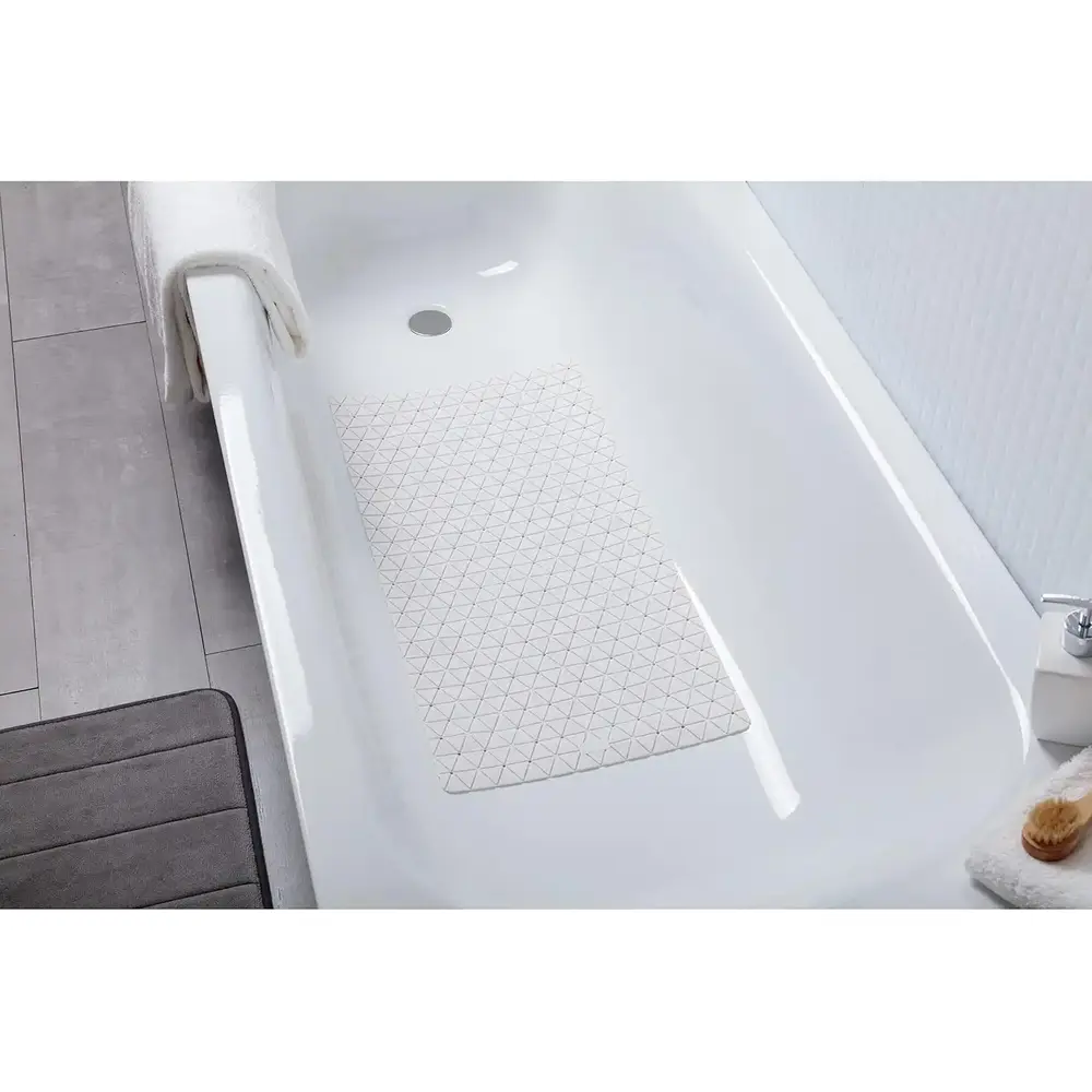 Tatay Bath Mat, Non-slip, Sbs - Tp Rubber With 94 Suction Cups, Rectangular, Diamond Design, White Measures CM Plastic - 3019277 - Image 5