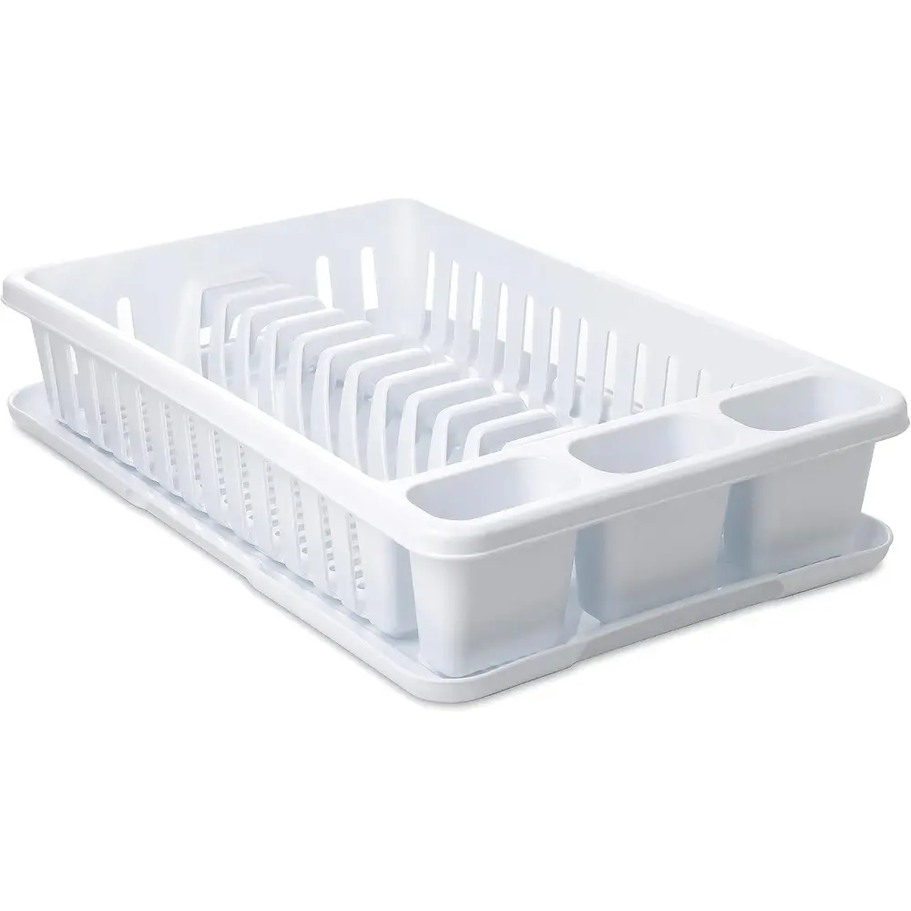 Tatay Dishdrainer With Tray, White, One Size Polypropylene - 3019211