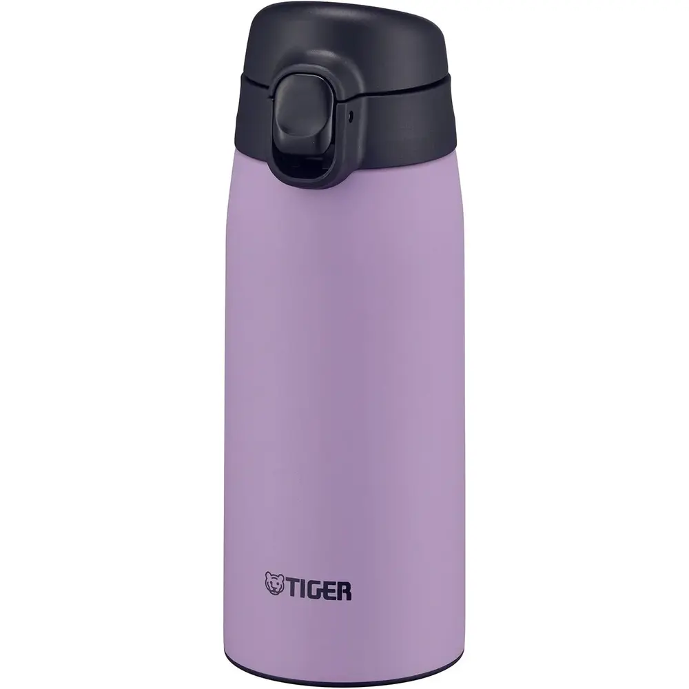 Tiger Bottle Vacuum Insulated Double Wall, Ultra Light, Certified Antibacterial LID Base And Coat, Lilac, Mct Stainless Steel 350ml - 3016880
