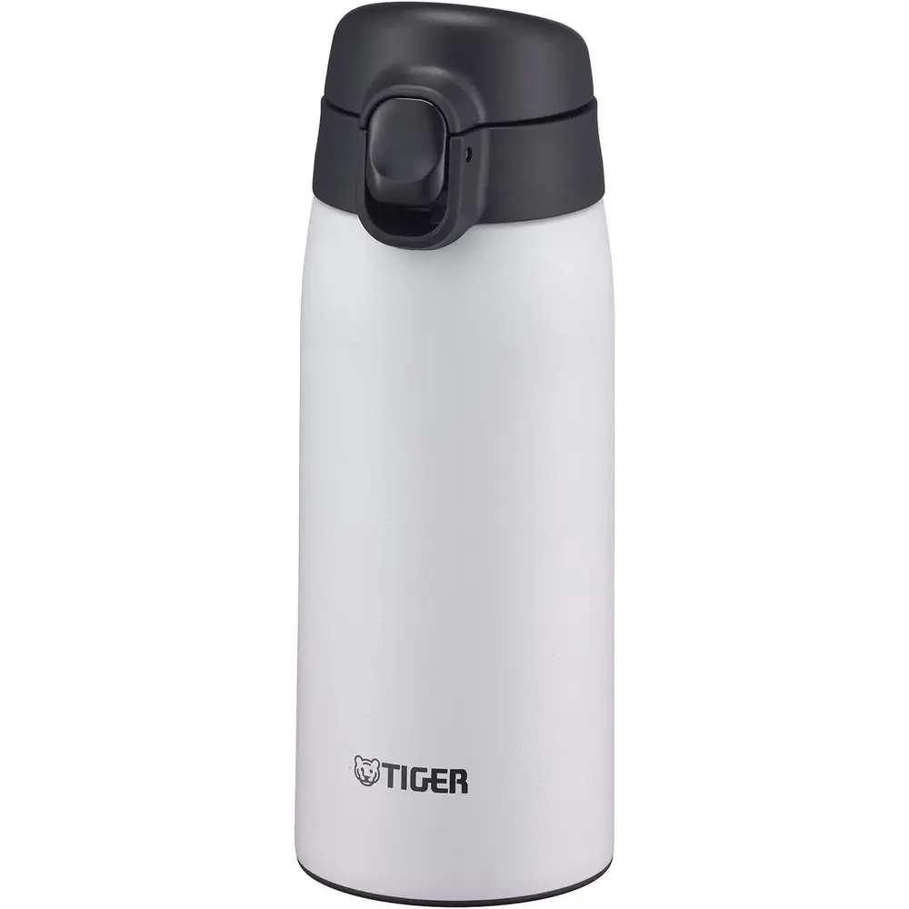 Tiger Bottle Vacuum Insulated Double Wall, Ultra Light, Certified Antibacterial LID Base And Coat, Snow Drop, Mct Stainless Steel 350ml - 3016882