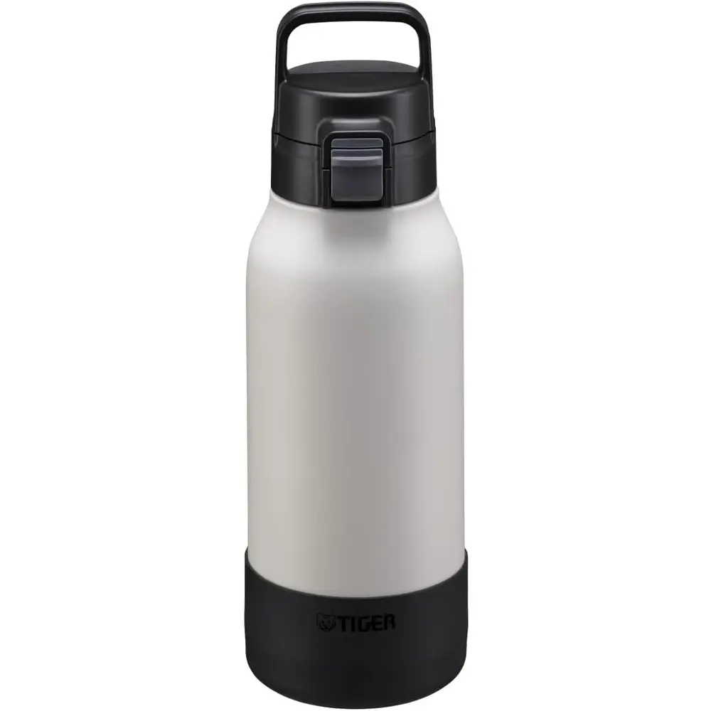 Tiger Large Bottle With Handle, Vacuum Insulated Double Wall, Ultra Light , Certified Antibacterial Stopper, Eaglet Stainless Steel 1.0L - 3016898