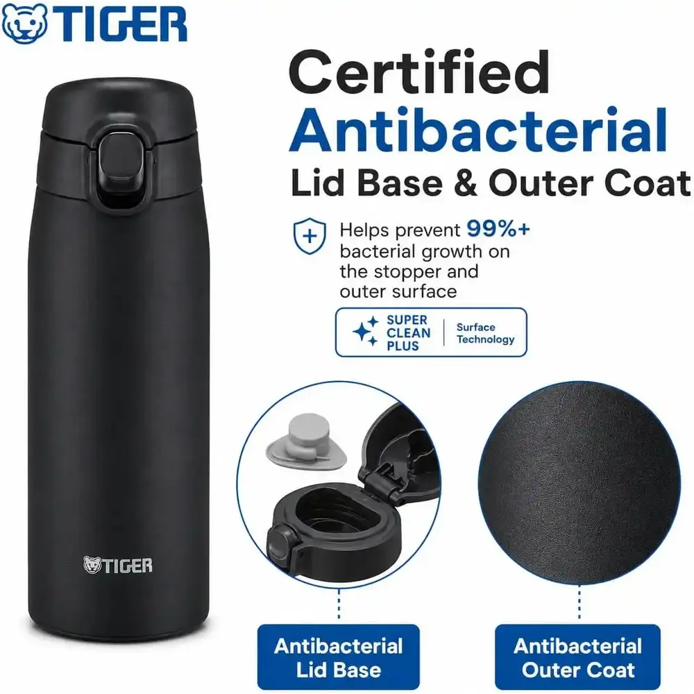 Tiger Vacuum Bottle 1x350ml Black Stainless Steel - 3016879 - Image 5