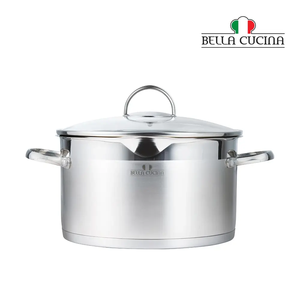 Bella Cucina Triply Stainless Steel Casserole with Lid, Induction Compatible, 16 cm - BC-2158